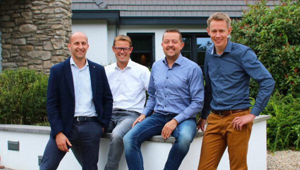 Groepsfoto directieteam Wentzo: Bert Enserink, Reino Wentzel, Martijn Wentzel en Klaas-Jan van Roekel